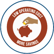 Low operating cost - more savings