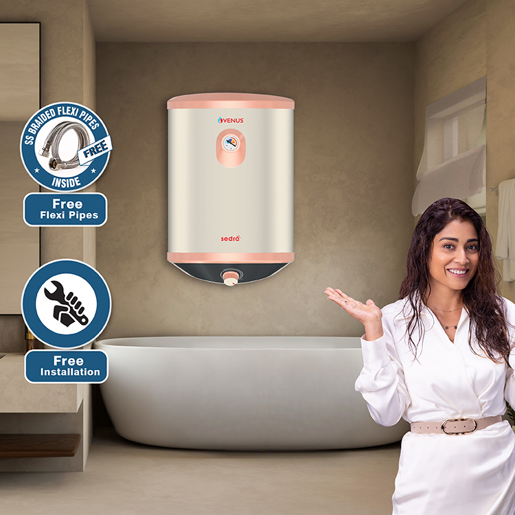 Venus-Sedra-15Litre-Storage-WaterHeater-5Star-Super-Heavy-Gauge-Copper-Heating-Element