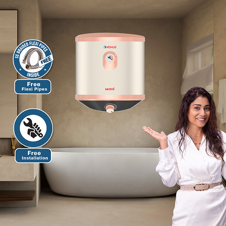 Venus-Sedra-10Litre-Storage Water Heater-5Star-Super-Heavy-Gauge-Copper-Heating-Element