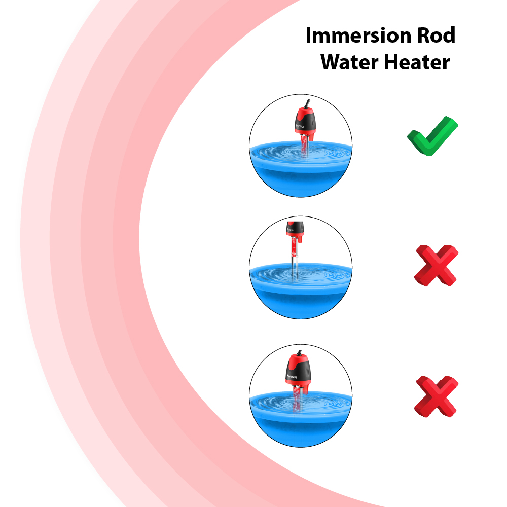 Venus Shock Proof Immersion-1000W-Red