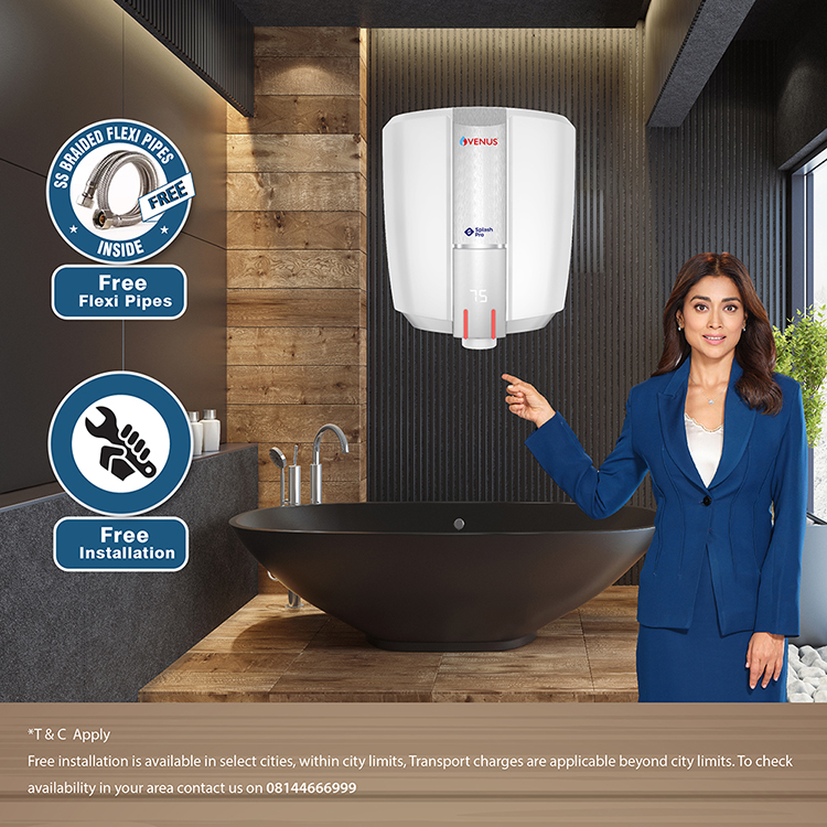 Splash Pro Smart-Storage Water Heater (Geyser) - 10-graphite-silver-white