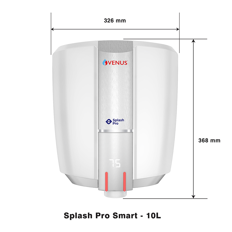 Splash Pro Smart-Storage Water Heater (Geyser) - 10-graphite-silver-white