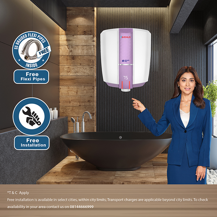 Splash Pro Smart-Storage Water Heater (Geyser) - 10-purple-haze-white