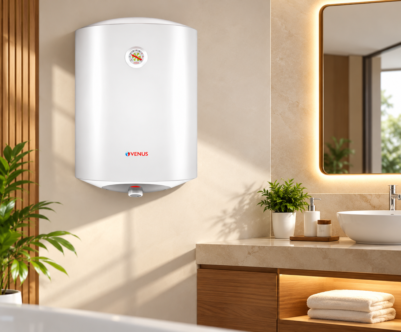 Venus Heater in a Spa-Like Bathroom.png