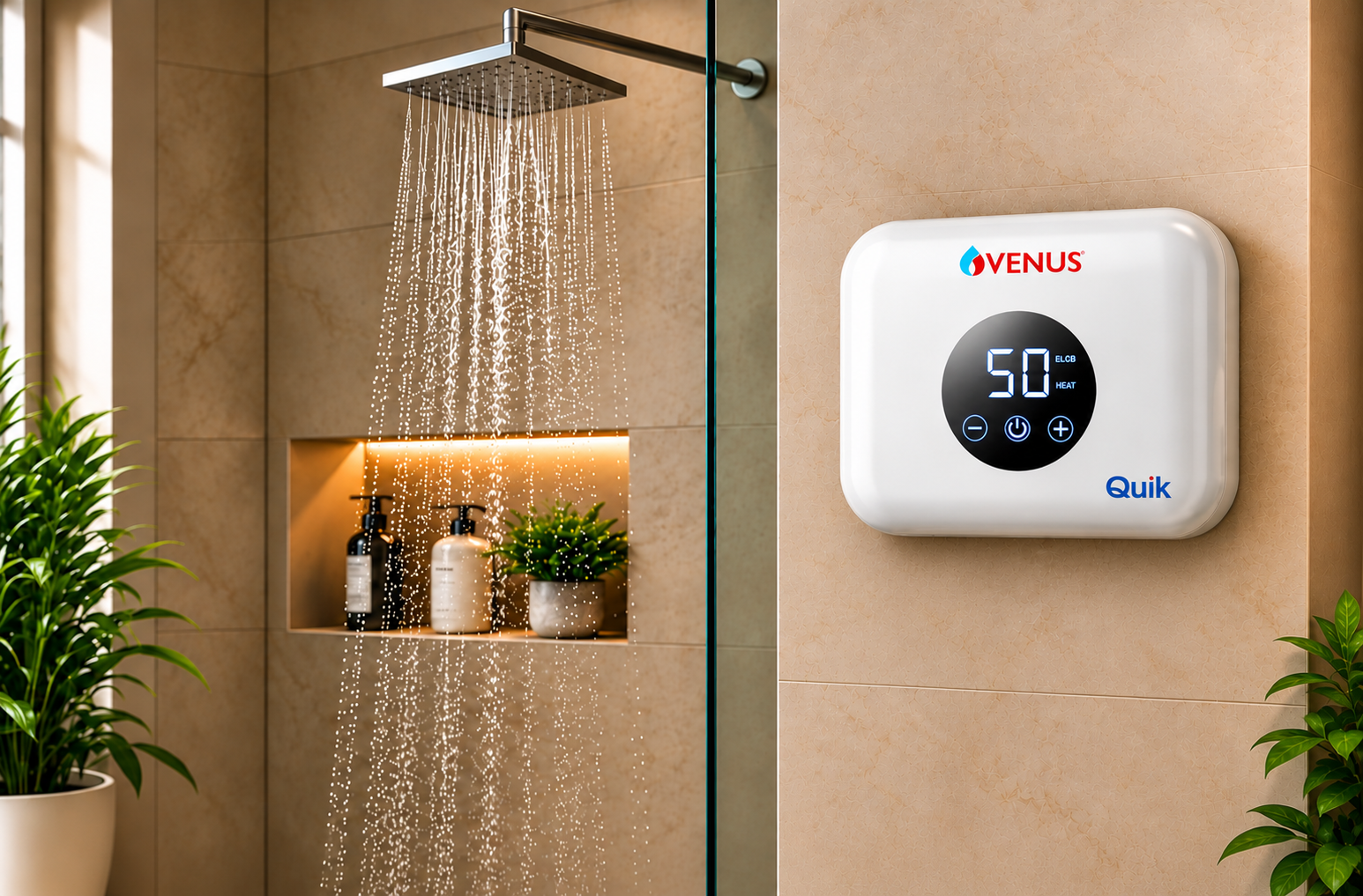 venus quik -Minimalist Bathroom with Rain Shower and Heater.png